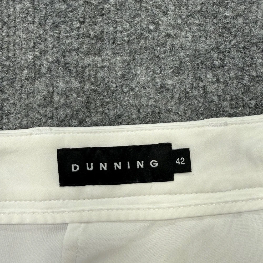 Dunning Golf Mens White Performance Stretch Flat Front Shorts Size 42